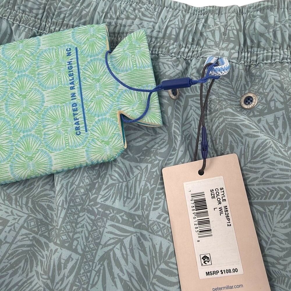Peter Millar Willow Seaside Shade Swim Trunk Shorts Size L - Picture 7 of 10